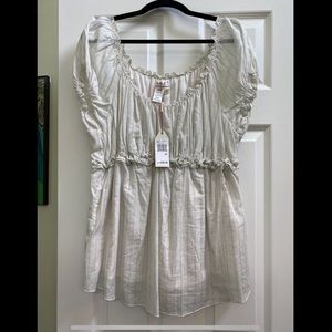 NWT M.S.S.P. Max Studio Peasant Empire Blouse 2x